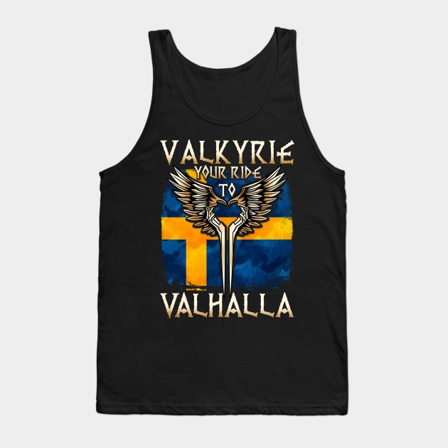 Valkyrie your ride to Valhalla Sweden T-Shirt Tank Top by biNutz